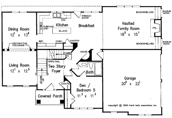 Architectural House Design - Traditional Floor Plan - Main Floor Plan #927-74