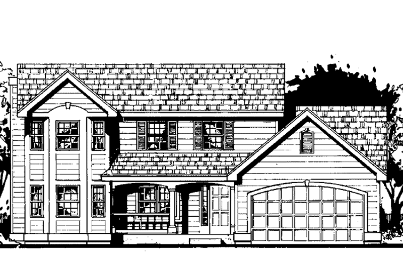 Home Plan - Exterior - Front Elevation 3 for Country House Plan #300-129 - 3 bed, 2.5 bath