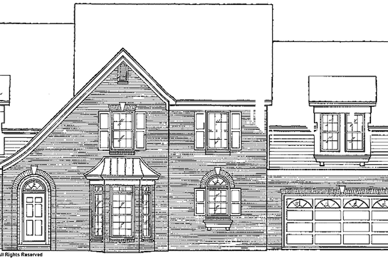 Home Plan - Exterior - Rear Elevation for European House Plan #952-242 - 4 bed, 2.5 bath