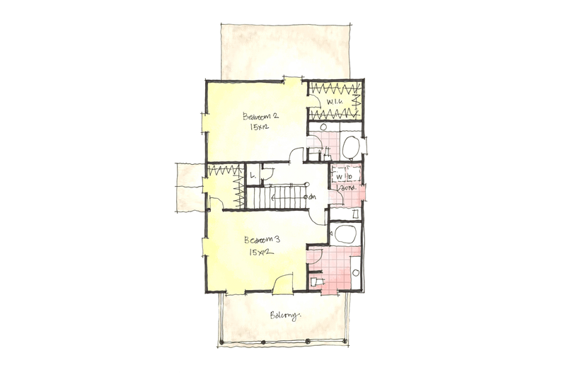 Dream House Plan - Floor Plan - Upper Floor for Colonial House Plan #1053-38 - 3 bed, 2.5 bath
