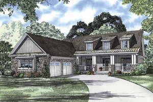 Country Exterior - Front Elevation Plan #17-2993