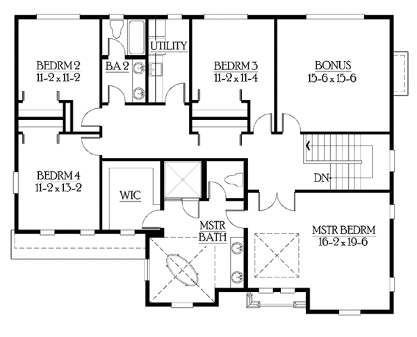 Dream House Plan - Craftsman Floor Plan - Upper Floor Plan #132-418