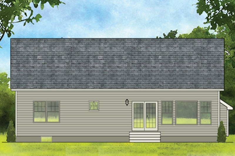 Home Plan - Exterior - Rear Elevation for Ranch House Plan #1010-178 - 2 bed, 2 bath