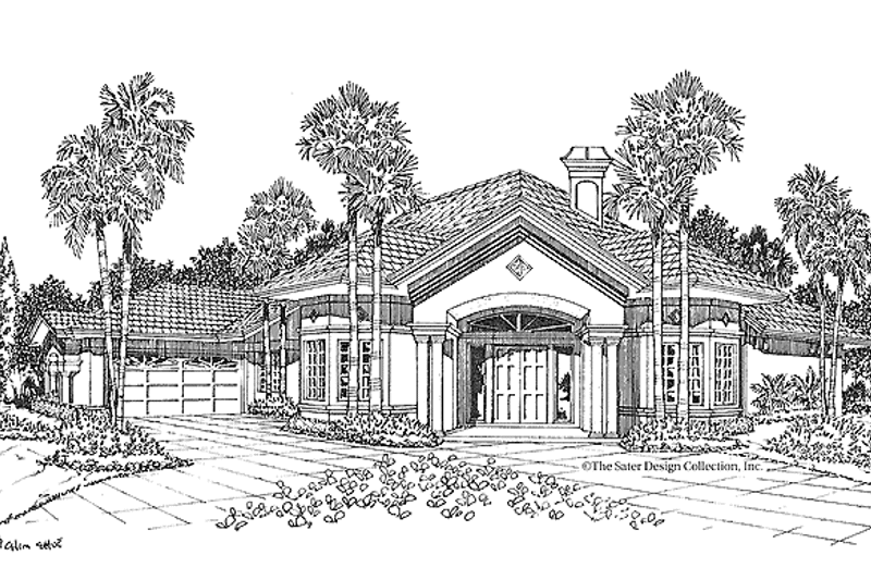 Dream House Plan - Exterior - Front Elevation 3 for Mediterranean House Plan #930-36 - 3 bed, 3.5 bath