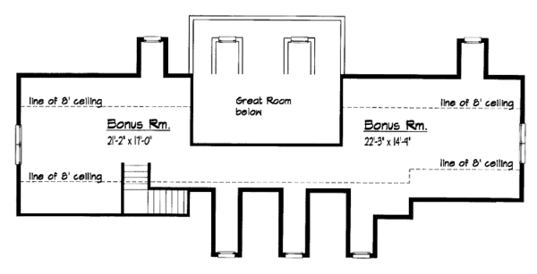 House Design - Country Floor Plan - Upper Floor Plan #1051-20