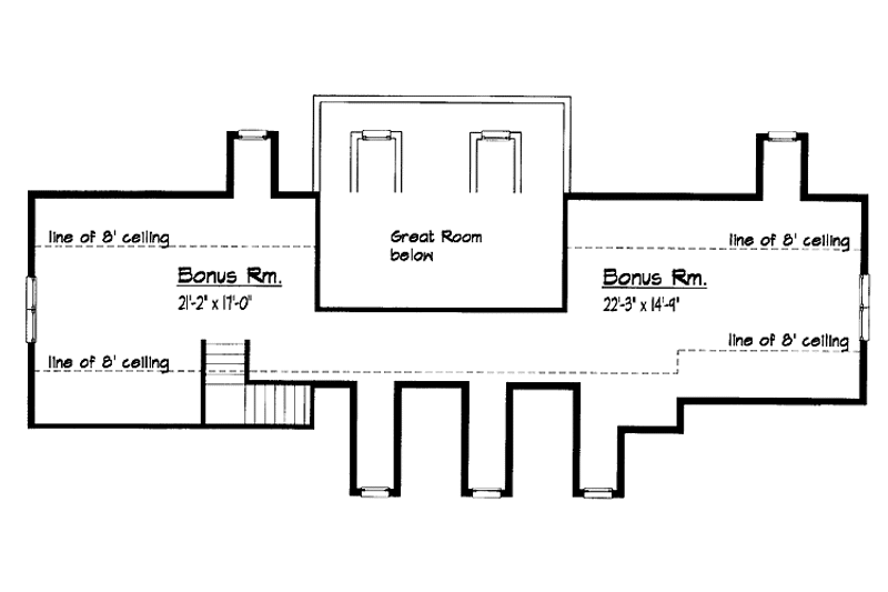 House Plan Design - Floor Plan - Upper Floor for Country House Plan #1051-20 - 3 bed, 2.5 bath