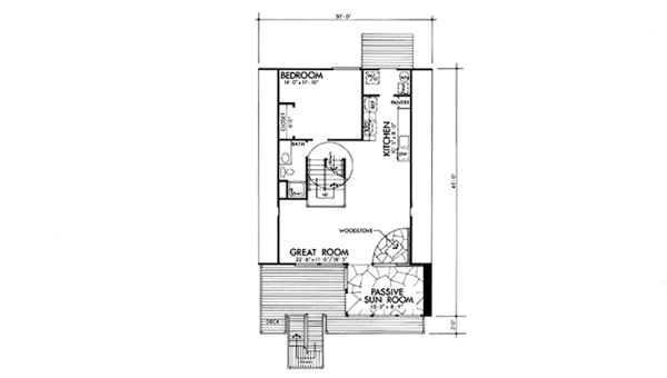 Architectural House Design - Prairie Floor Plan - Main Floor Plan #320-1173