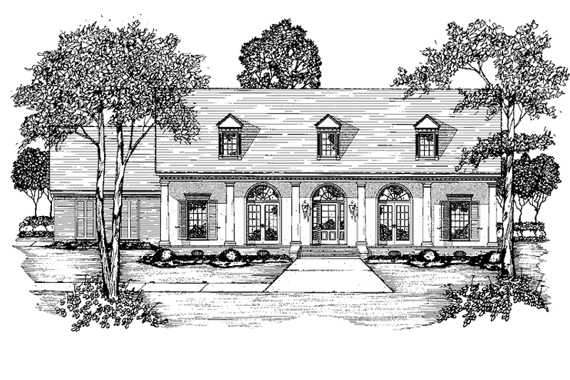 Home Plan - Country Exterior - Front Elevation Plan #36-507