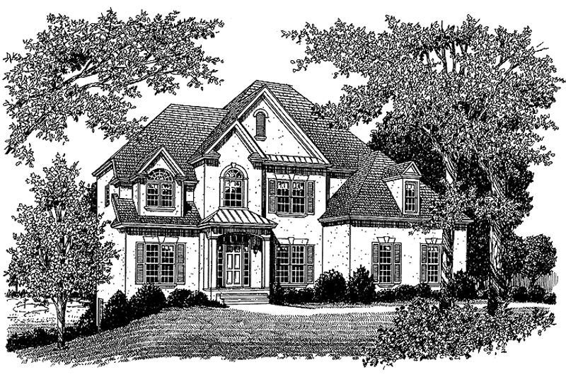 Home Plan - Exterior - Front Elevation 3 for Traditional House Plan #453-117 - 4 bed, 3.5 bath