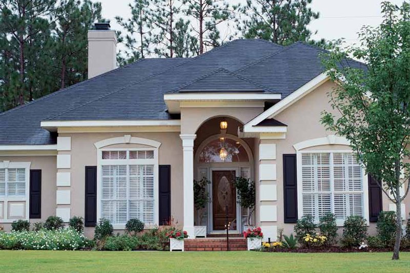 Dream House Plan - Exterior - Front Elevation 3 for Mediterranean House Plan #37-245 - 4 bed, 2.5 bath