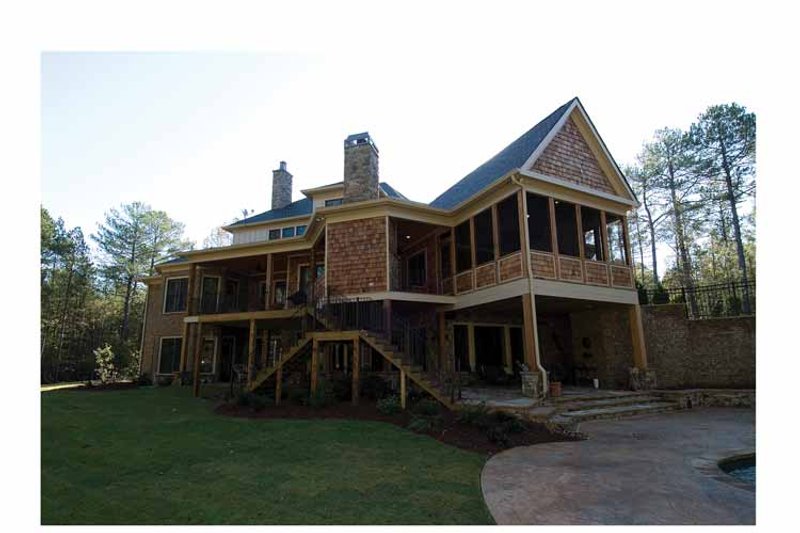 House Blueprint - Exterior - Rear Elevation 1 for Craftsman House Plan #54-362 - 4 bed, 4.5 bath
