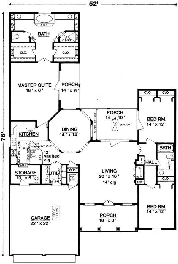 House Blueprint - European Floor Plan - Main Floor Plan #45-476