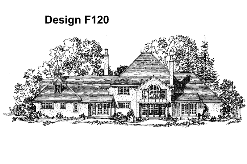 House Blueprint - Exterior - Rear Elevation for Country House Plan #1016-17 - 3 bed, 3 bath