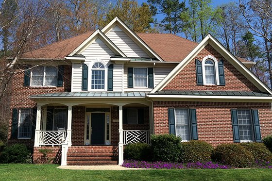 Exterior - Front Elevation 4 for Colonial House Plan #927-218 - 3 bed, 2.5 bath