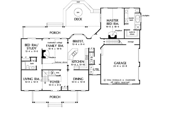 Floor Plan - Main Floor for Country House Plan #929-484 - 4 bed, 3.5 bath