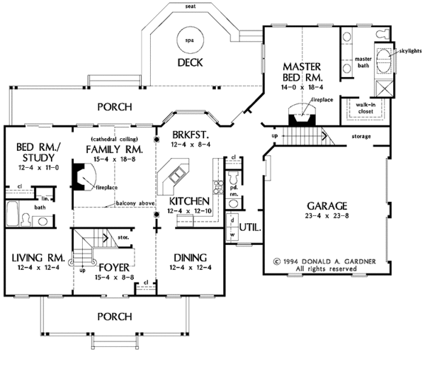 Country Floor Plan - Main Floor Plan #929-484