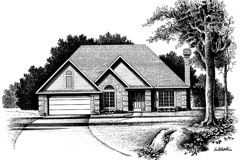 House Blueprint - Country Exterior - Front Elevation Plan #316-172
