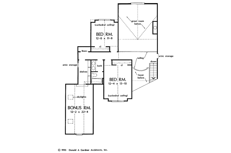Architectural House Design - Floor Plan - Upper Floor for Traditional House Plan #929-229 - 4 bed, 3 bath