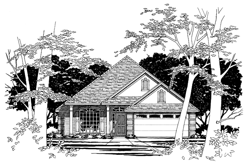 House Design - Ranch Exterior - Front Elevation Plan #472-25
