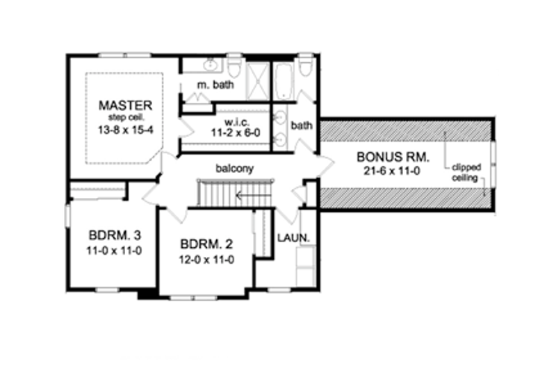 Home Plan - Floor Plan - Upper Floor for Colonial House Plan #1010-47 - 3 bed, 2.5 bath