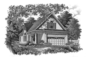 Country Exterior - Front Elevation Plan #929-762