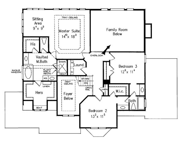 Dream House Plan - Country Floor Plan - Upper Floor Plan #927-916