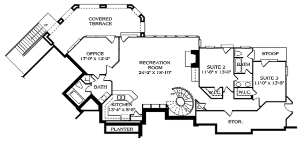 House Plan Design - Craftsman Floor Plan - Upper Floor Plan #453-309