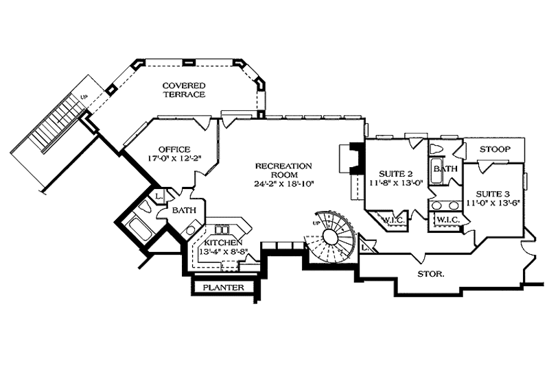 Architectural House Design - Floor Plan - Upper Floor for Craftsman House Plan #453-309 - 3 bed, 4 bath
