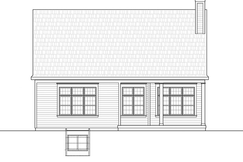 Home Plan - Exterior - Rear Elevation for Country House Plan #20-2252 - 3 bed, 3 bath