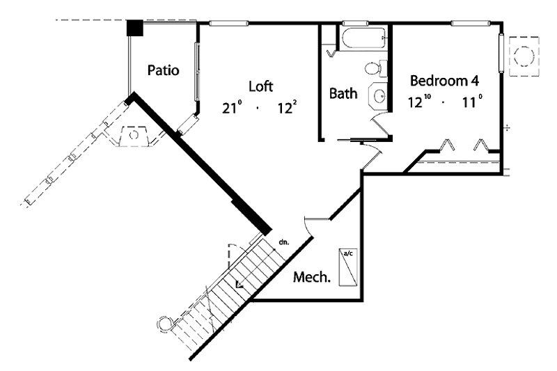 Dream House Plan - Floor Plan - Upper Floor for Mediterranean House Plan #417-752 - 4 bed, 3 bath
