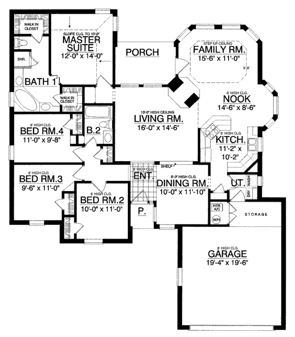 House Plan Design - Traditional Floor Plan - Main Floor Plan #40-457