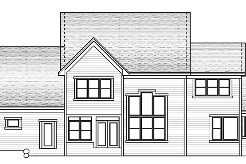 Dream House Plan - Exterior - Rear Elevation for European House Plan #51-652 - 3 bed, 3.5 bath