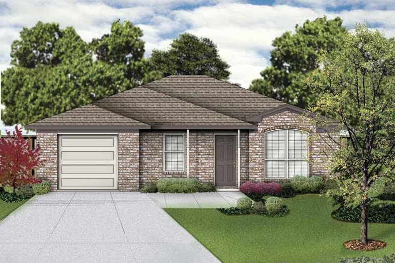 Home Plan - Exterior - Front Elevation 3 for Traditional House Plan #84-746 - 3 bed, 1 bath