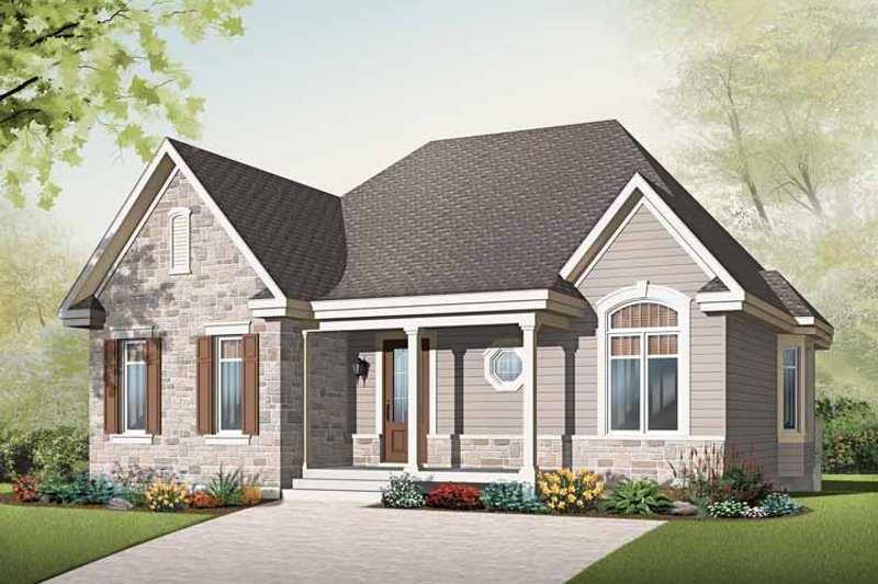 Architectural House Design - Country Exterior - Front Elevation Plan #23-2497