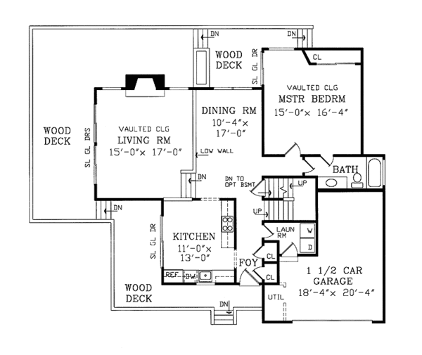 Home Plan - Contemporary Floor Plan - Main Floor Plan #314-212
