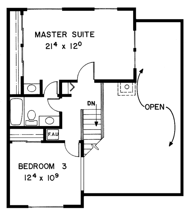 Home Plan - Contemporary Floor Plan - Upper Floor Plan #60-884