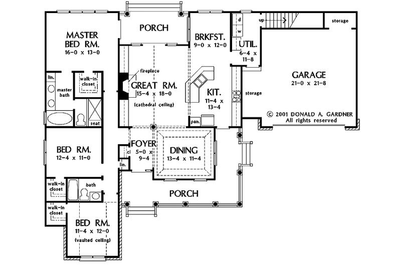 Home Plan - Floor Plan - Main Floor for Country House Plan #929-637 - 3 bed, 2 bath