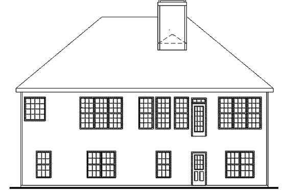 Exterior - Rear Elevation for Country House Plan #927-581 - 3 bed, 2 bath