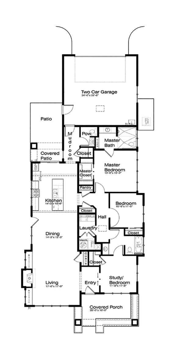 House Plan Design - Prairie Floor Plan - Main Floor Plan #895-70