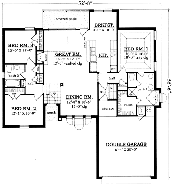Dream House Plan - Traditional Floor Plan - Main Floor Plan #42-655