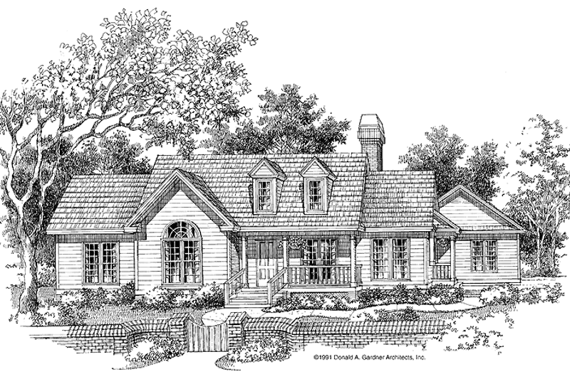 Home Plan - Country Exterior - Front Elevation Plan #929-92
