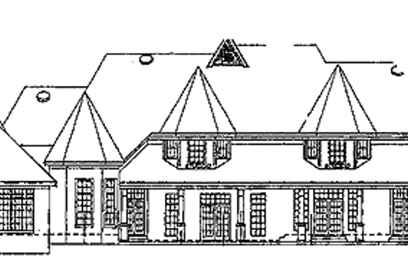 Dream House Plan - Exterior - Rear Elevation for European House Plan #952-254 - 5 bed, 5 bath