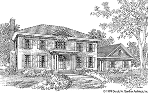 Classical Exterior - Front Elevation Plan #929-507