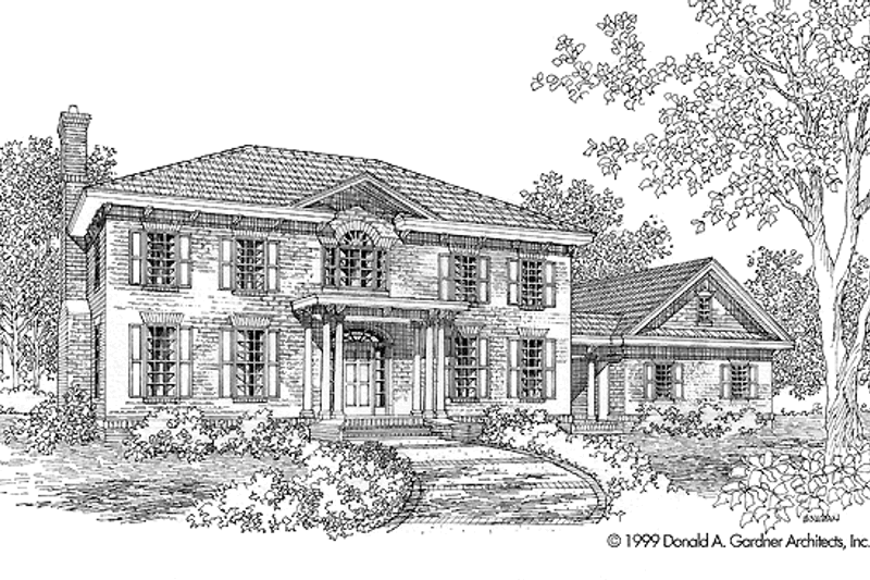 House Blueprint - Classical Exterior - Front Elevation Plan #929-507