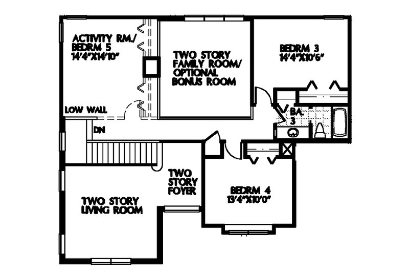 Home Plan - Floor Plan - Upper Floor for Mediterranean House Plan #999-109 - 5 bed, 3 bath