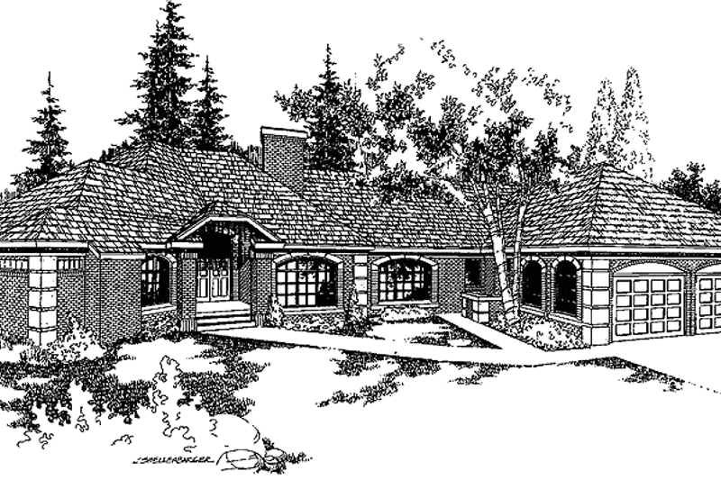 Home Plan - European Exterior - Front Elevation Plan #60-837