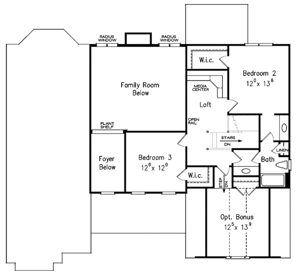 House Plan Design - Country Floor Plan - Upper Floor Plan #927-885
