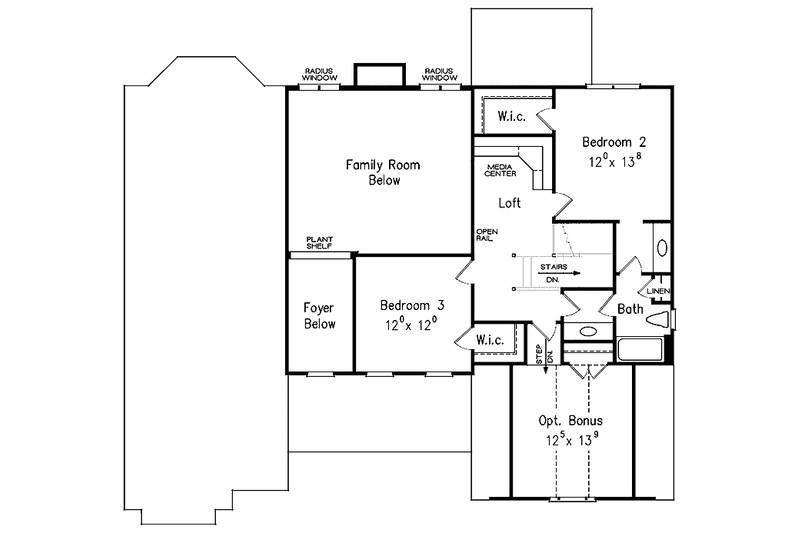 House Blueprint - Floor Plan - Upper Floor for Country House Plan #927-885 - 4 bed, 3 bath