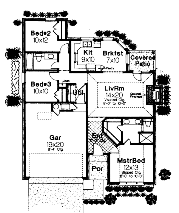 Home Plan - Ranch Floor Plan - Main Floor Plan #310-1217