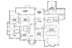 Floor Plan - Main Floor for Traditional House Plan #1054-3 - 5 bed, 5 bath